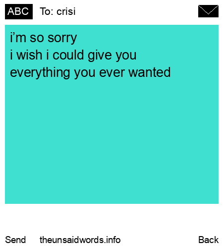 unsent message to crisi