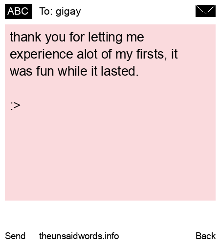 unsent message to gigay