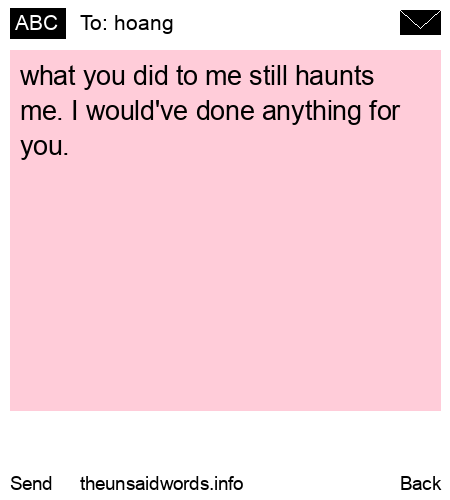 unsent message to hoang