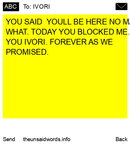 unsent message to IVORI