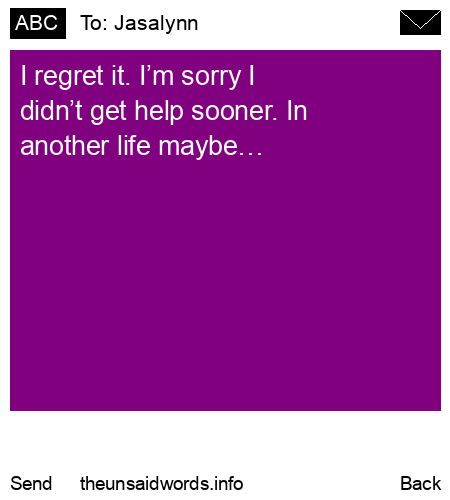 unsent message to Jasalynn