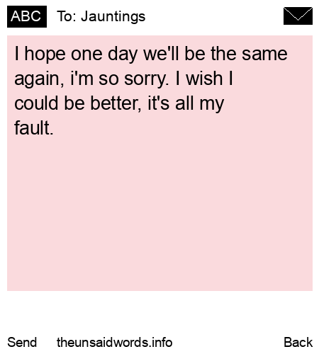 unsent message to Jauntings