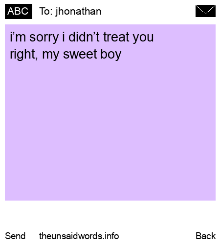 unsent message to jhonathan