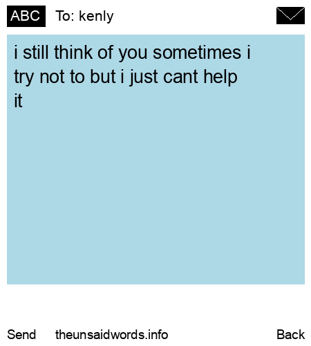 unsent message to kenly