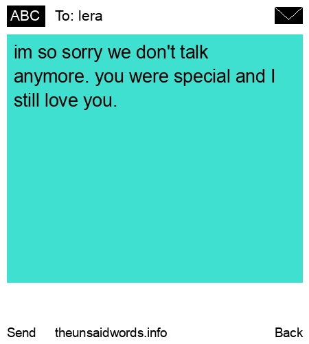 unsent message to lera