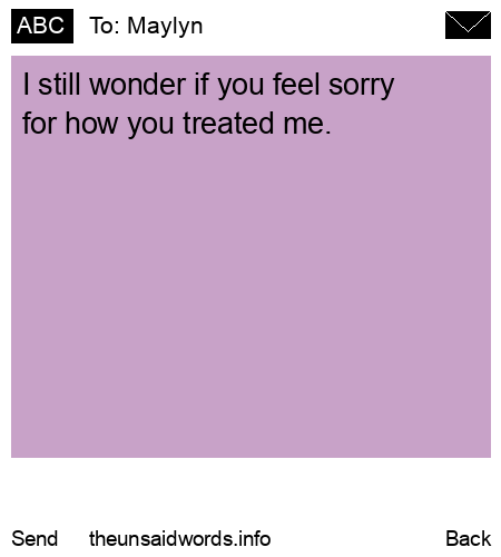 unsent message to Maylyn