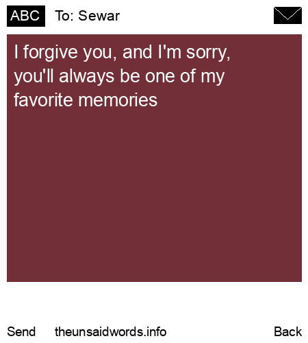 unsent message to Sewar