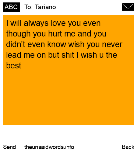 unsent message to Tariano