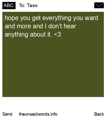 unsent message to Taso