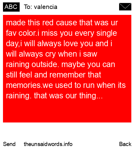 unsent message to valencia
