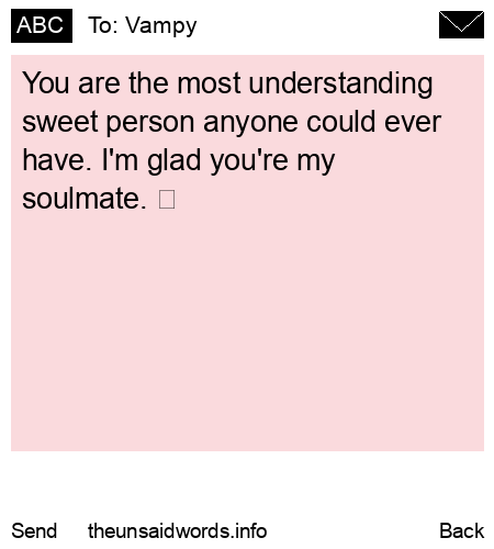 unsent message to Vampy