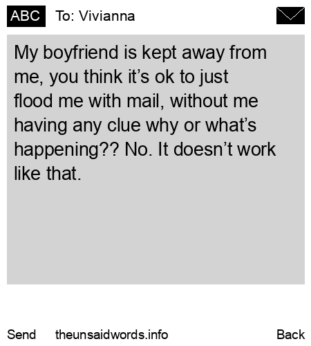 unsent message to Vivianna