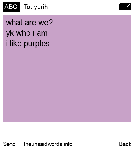 unsent message to yurih