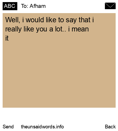 unsent message to Afham 
