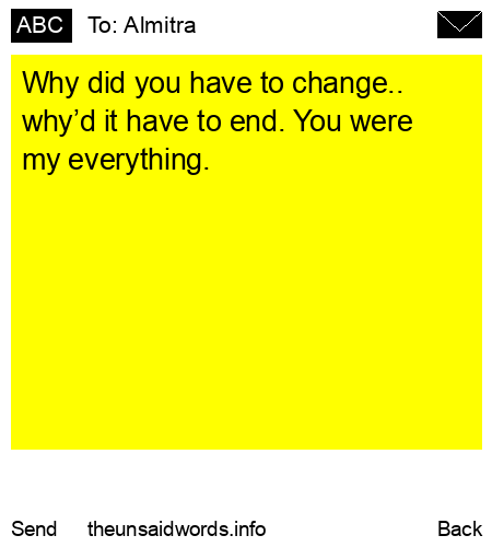unsent message to Almitra