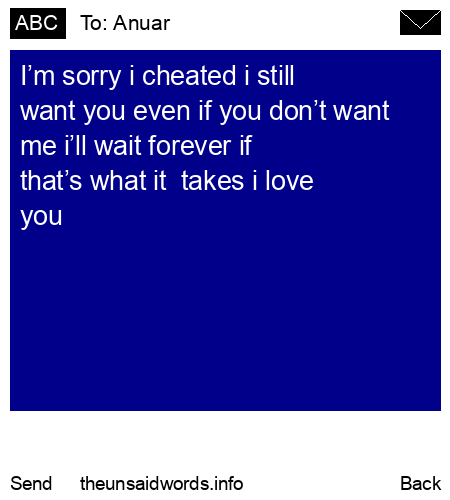 unsent message to Anuar