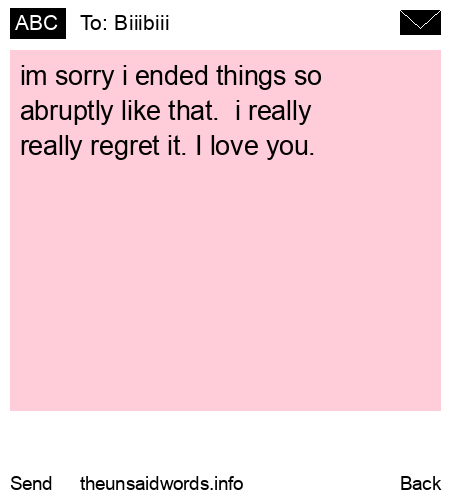 unsent message to Biiibiii