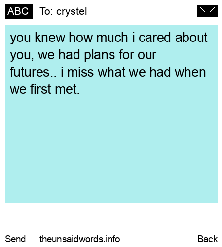 unsent message to crystel