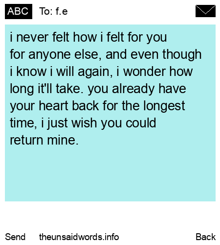 unsent message to f.e