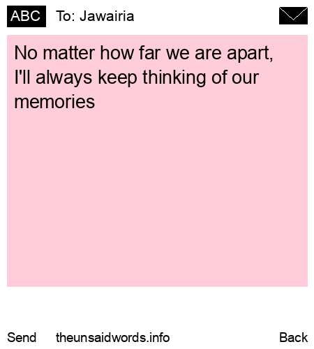 unsent message to Jawairia