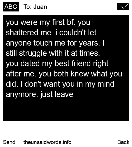 unsent message to Juan