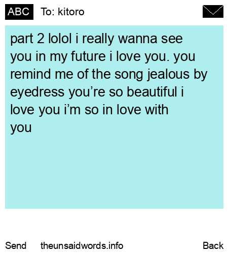 unsent message to kitoro