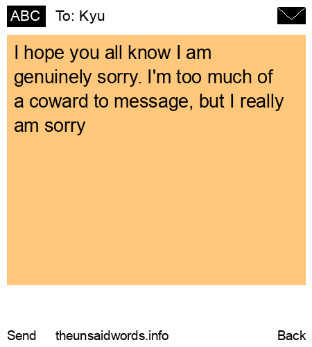 unsent message to Kyu