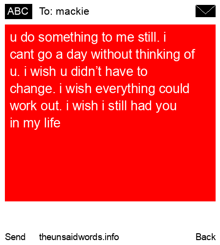 unsent message to mackie