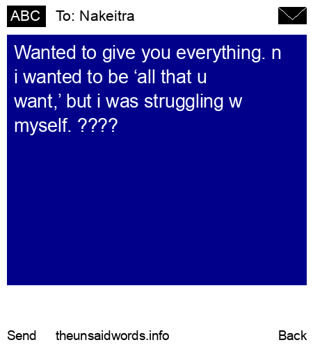unsent message to Nakeitra