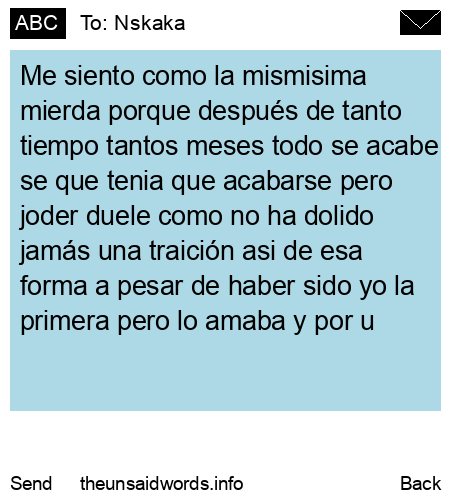 unsent message to Nskaka