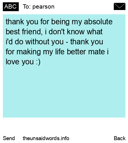 unsent message to pearson