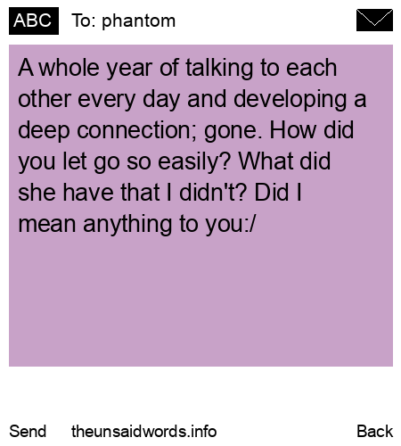 unsent message to phantom