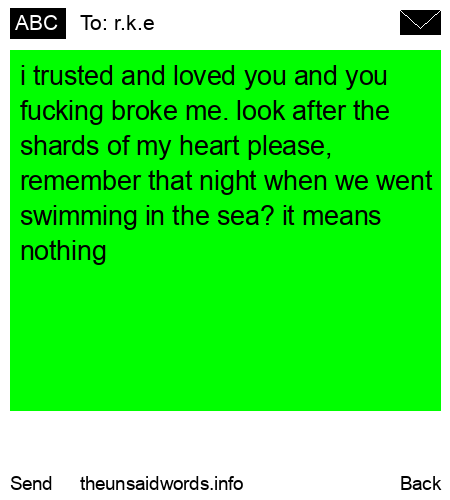 unsent message to r.k.e