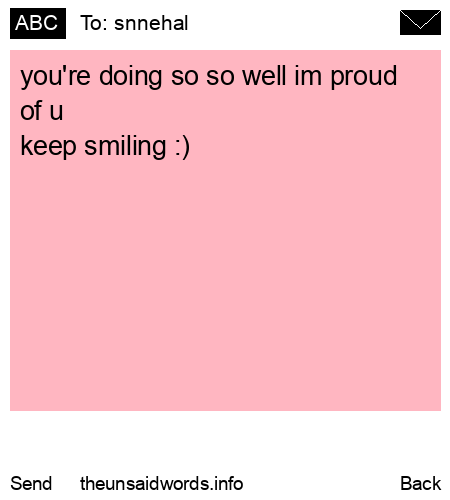 unsent message to snnehal
