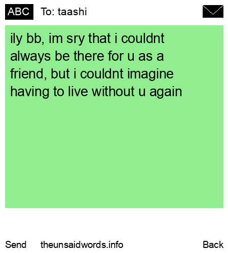 unsent message to taashi