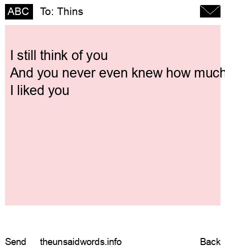 unsent message to Thins