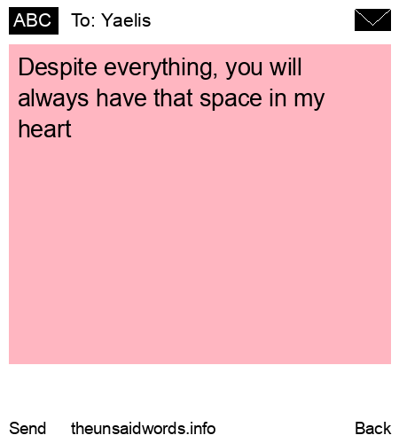 unsent message to Yaelis