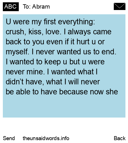 unsent message to Abram