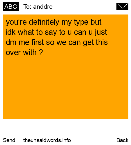unsent message to anddre