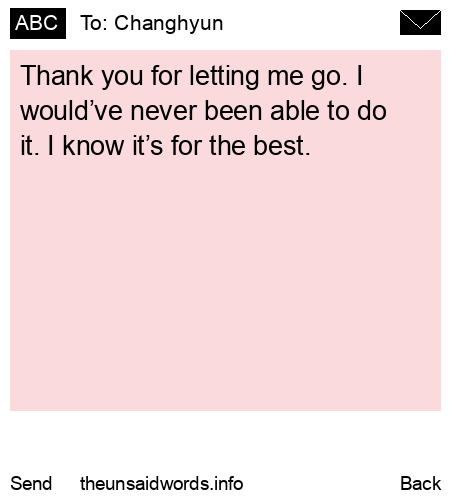 unsent message to Changhyun