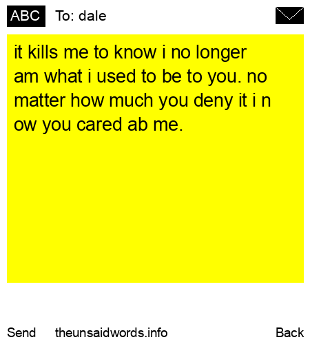 unsent message to dale