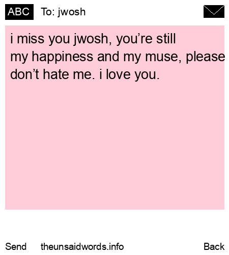 unsent message to jwosh 