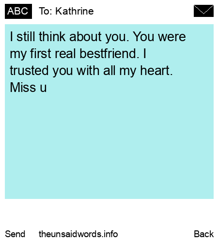 unsent message to Kathrine 