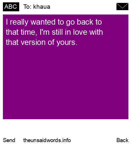 unsent message to khaua