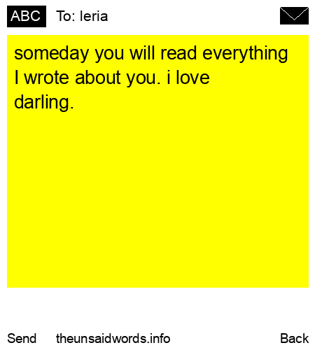 unsent message to leria