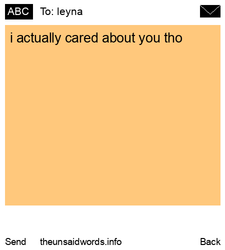 unsent message to leyna