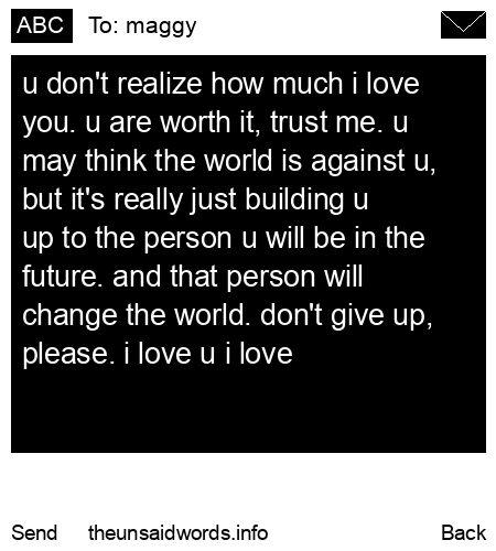unsent message to maggy