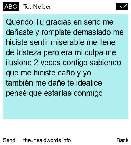 unsent message to Neicer