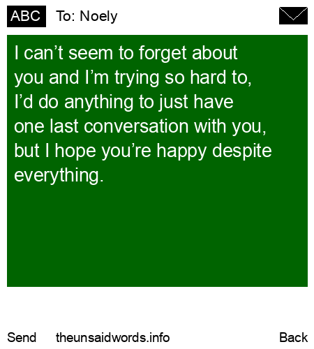 unsent message to Noely