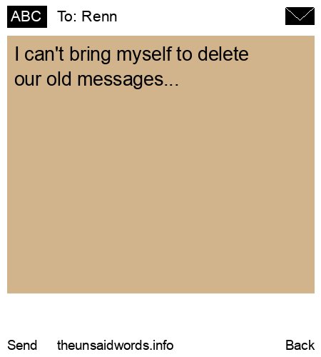 unsent message to Renn